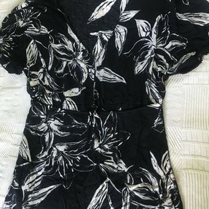 Amuse Society Dress Black and White Floral Print